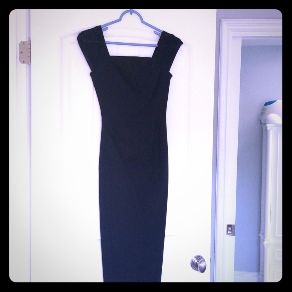 Stop Staring Black Wiggle Dress